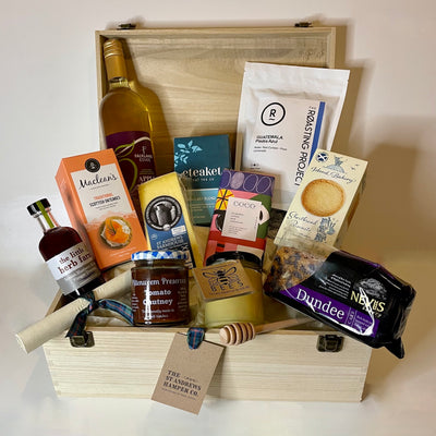 The St Andrews Hamper Company's exclusive collection of unique and delicious food gift hampers filled with eco and organic tasty treats with free UK delivery.